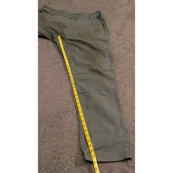 Duluth DuluthFlex Fire Hose Relaxed Fit Distressed Cargo Work Pants Green 38x32 - Picture 8 of 8